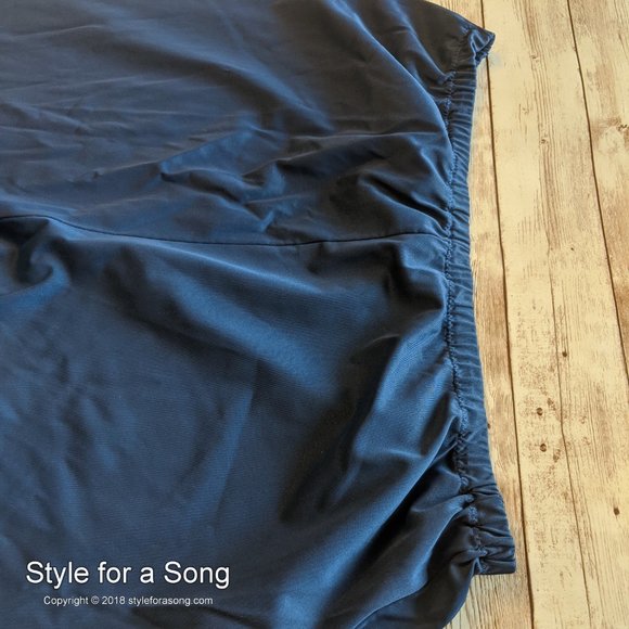 Vintage Mid Century Navy Silky Pajama Set 38 - Picture 12 of 16